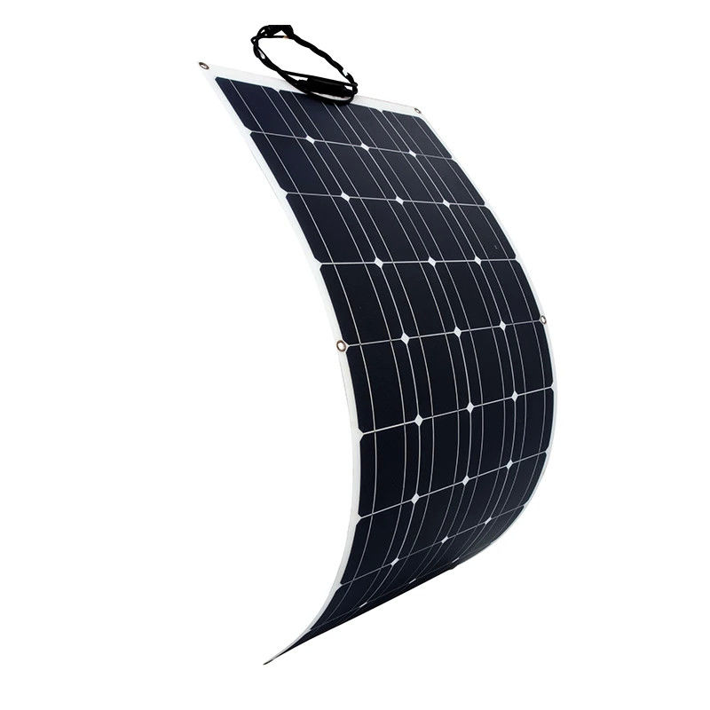 خفيفة الوزن وسهلة التثبيت 100w 12v نصف مرنة لوحة شمسية للسيارات القوارب